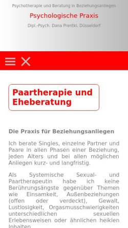 Vorschau der mobilen Webseite www.danuta-prentki.de, Paartherapeutische Praxis Dana Prentki