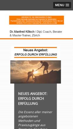 Vorschau der mobilen Webseite coaching-psychologe.ch, Praxis am Rennweg