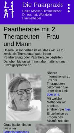 Vorschau der mobilen Webseite www.paarpraxis-rheinmain.de, Praxis für Paartherapie Heike Moeller-Himmelheber und Dr. Wendelin Himmelheber