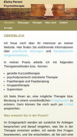 Vorschau der mobilen Webseite www.peroni.de, Praxis Peroni - Psychologische Beratung