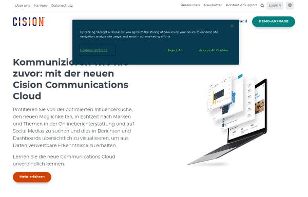 Vorschau von www.cision.de, Cision Deutschland GmbH