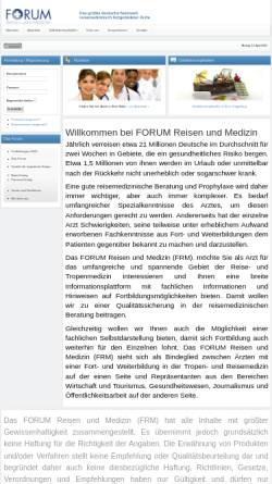 Vorschau der mobilen Webseite www.frm-web.de, Forum Reisemedizin
