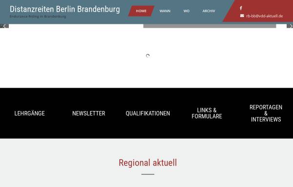 Vorschau von www.distanzreiten-berlin-brandenburg.de, Distanzreiten in Brandenburg