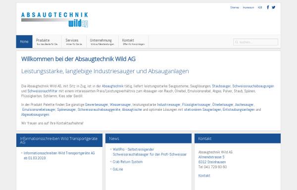 Vorschau von www.wildagzug.ch, Wild AG
