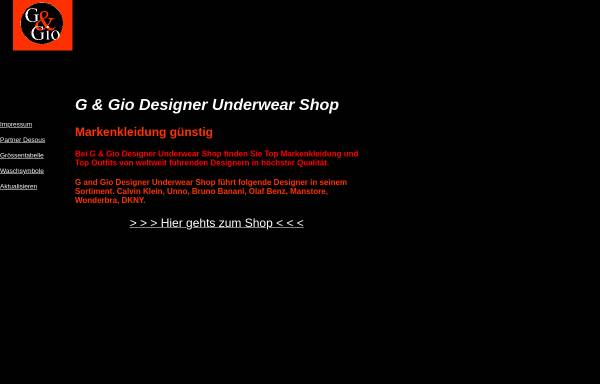 Vorschau von www.g-and-gio.de, G & Gio Design Outlet