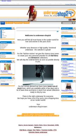 Vorschau der mobilen Webseite www.underwear-shop24.de, Freitag- Underwear, Andreas Freitag