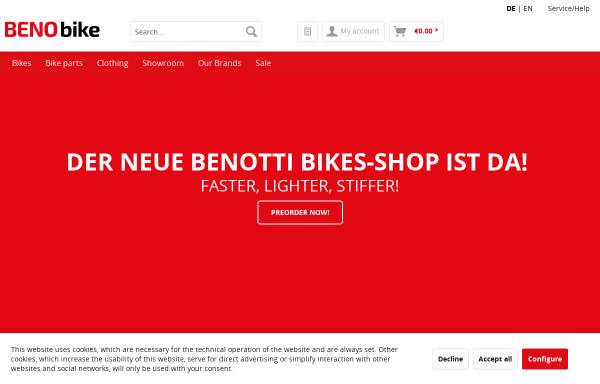 Vorschau von www.beno-bikes.com, BENObikes Fahrradhandel, Bernd Nolte