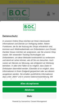 Vorschau der mobilen Webseite www.boc24.de, Bike & Outdoor Company GmbH