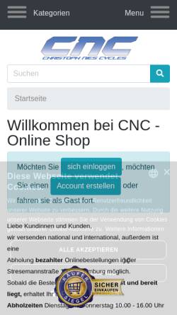 Vorschau der mobilen Webseite www.cnc-bike.de, Christoph Nies Cycles