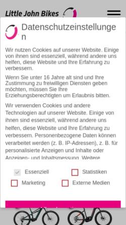 Vorschau der mobilen Webseite www.preiswert-radfahren.de, John Fahrraddiscount GmbH