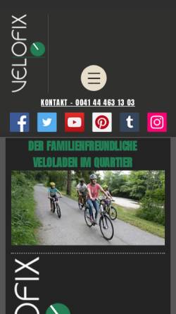Vorschau der mobilen Webseite www.velofix.ch, Velofix AG