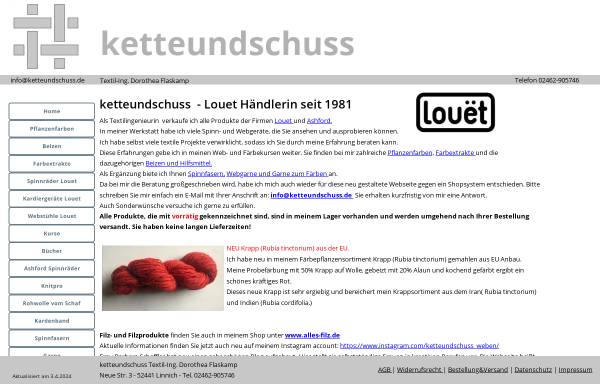 Vorschau von www.ketteundschuss.de, Ketteundschuss, Dorothea Flaskamp