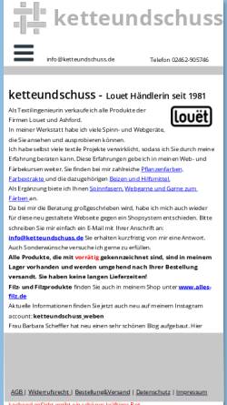 Vorschau der mobilen Webseite www.ketteundschuss.de, Ketteundschuss, Dorothea Flaskamp