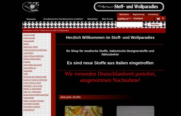 Vorschau von www.stoff-und-wollparadies.de, Stoff- und Wollparadies