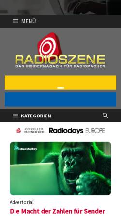 Vorschau der mobilen Webseite www.radioszene.de, Radioszene
