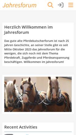 Vorschau der mobilen Webseite www.pferdekutscher.de, Pferdekutscher.de