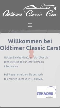 Vorschau der mobilen Webseite www.oldtimer-classic-cars.de, Oldtimer Classic Cars