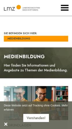 Vorschau der mobilen Webseite www.lmz-bw.de, MediaCulture-Online