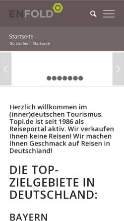 Vorschau der mobilen Webseite www.topi.de, Topi