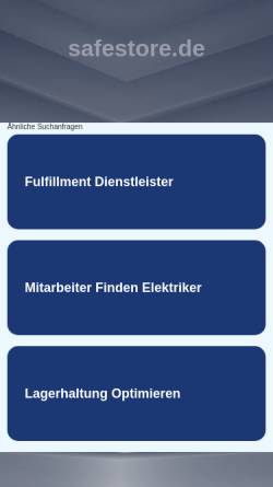 Vorschau der mobilen Webseite www.safestore.de, Gunnebo Deutschland GmbH