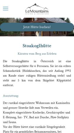 Vorschau der mobilen Webseite www.klippitzblick.com, Klippitzblick-Hütte