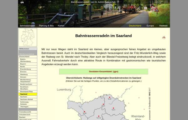 Vorschau von www.achim-bartoschek.de, Bahntrassenradwege