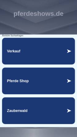 Vorschau der mobilen Webseite www.pferdeshows.de, Pferdeshows