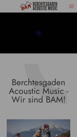 Vorschau der mobilen Webseite www.bam-live.de, BAM Live