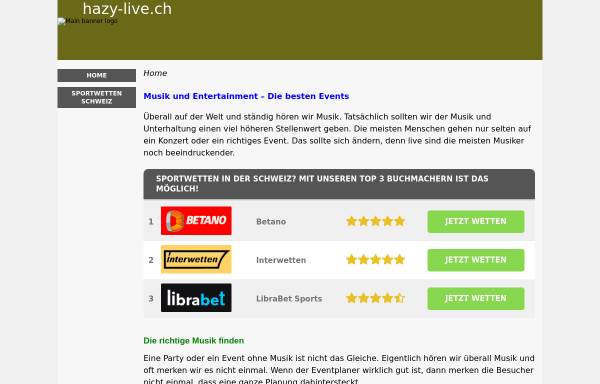 Vorschau von www.hazy-live.ch, Hazy-live