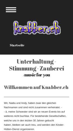 Vorschau der mobilen Webseite www.knabber.ch, Knabber