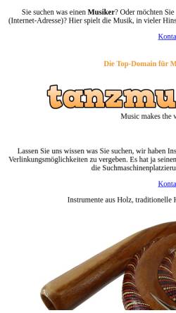 Vorschau der mobilen Webseite www.tanzmusik.net, Obermayr, Alois