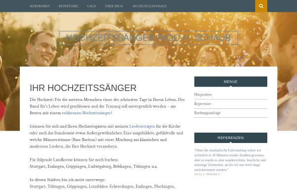 Vorschau von www.hochzeitsaenger.de, Schaub, Ingo