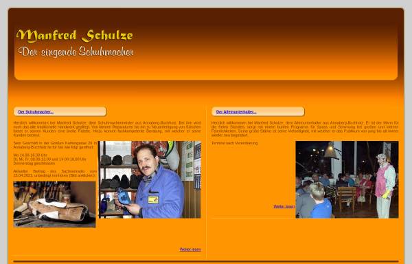 Vorschau von www.der-singende-schuhmacher.de, Der singende Schuhmacher