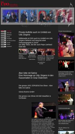 Vorschau der mobilen Webseite www.udo-live-show.de, Udo Jürgens Live-Show - Dietmar Veauthier