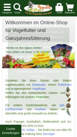 Vorschau der mobilen Webseite www.futter-spatz.de, Der Futter-Spatz, Dirk Malonn