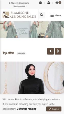 Vorschau der mobilen Webseite www.islamische-kleidungen.de, Islamische-Kleidungen.de, Uwe Funkat