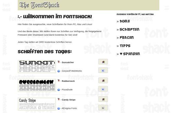 Vorschau von www.fontshack.com, FontShack