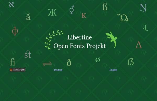 Vorschau von linuxlibertine.sourceforge.net, Libertine Open Fonts Projekt