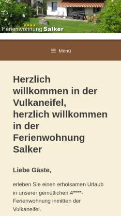 Vorschau der mobilen Webseite www.fewo-daun-salker.de, Ferienwohnung Salker