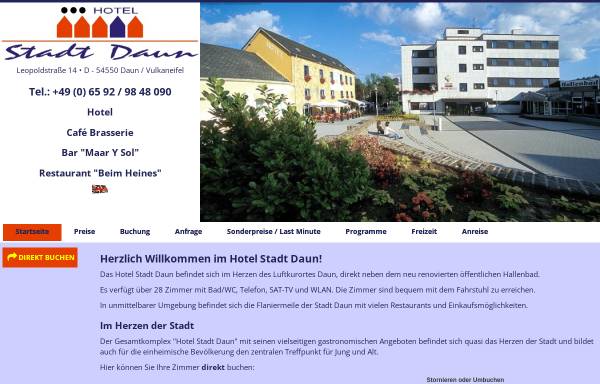 Vorschau von www.hotel-stadt-daun.de, Hotel Stadt Daun