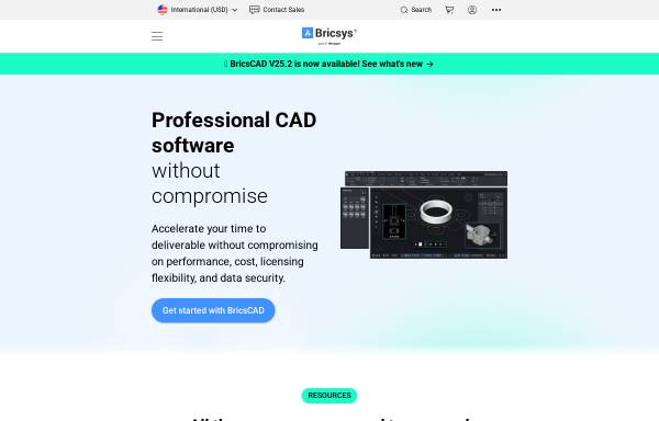 Vorschau von www.bricsys.com, BricsCad - IntelliCAD