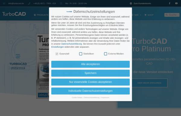 Vorschau von www.turbocad.de, Turbocad