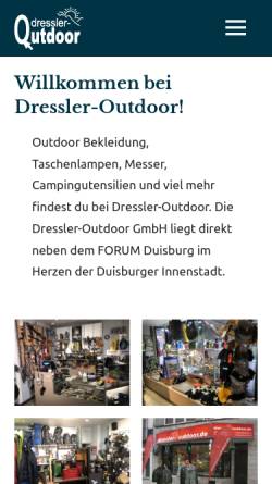 Vorschau der mobilen Webseite www.dressler-outdoor.de, Gummi Dressler