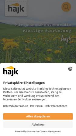 Vorschau der mobilen Webseite www.hajk.ch, Hajk Scout & Sport