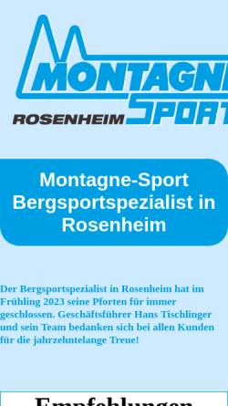 Vorschau der mobilen Webseite www.montagne.de, Montagne-Sport GmbH