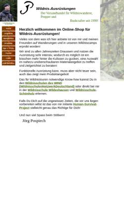 Vorschau der mobilen Webseite www.wildnis-ausruestungen.de, Wildnis-Ausrüstungen - Jörg Pospiech