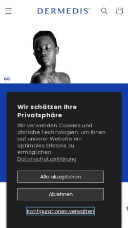 Vorschau der mobilen Webseite dermedis.de, Dermedis