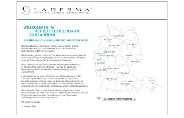 Vorschau von www.laderma.net, Laderma - Zentrum für ästhetische Laserbehandlungen GmbH