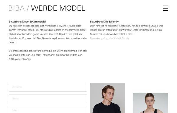 Vorschau von bibamodel.com, Biba Models