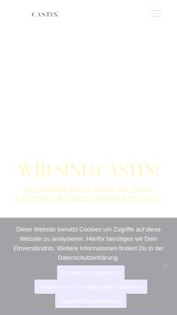 Vorschau der mobilen Webseite www.castin.de, Castin People & Profi Agency, Inh. Farideh Diehl und Petra Hochrein